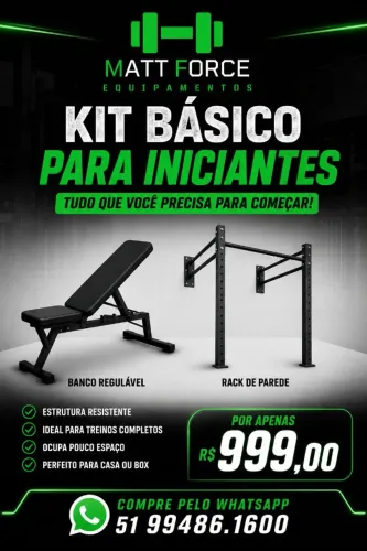 Kit Básico Banco regulável + Rack de parede