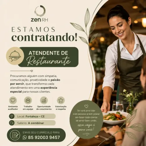 Vaga: Atendente de Restaurante