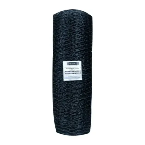 Tela Galinheiro Plástica Preta 1,5x50m Tecnyl