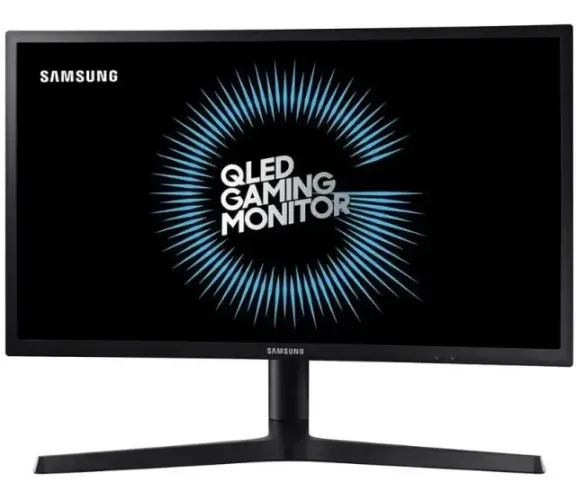 Monitor Gamer Curvo Qled Samsung 24 Lc24fg73fqlxzd 1ms 144hz Cor Azul escuro Preto