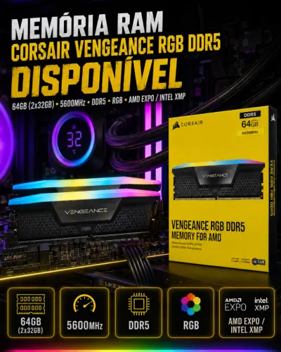 ? CORSAIR VENGEANCE RGB DDR5 - 64GB (2x32GB) - 5600MHz ?