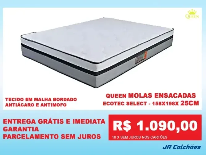 Colchão Queen Molas Ensacadas - Promoção