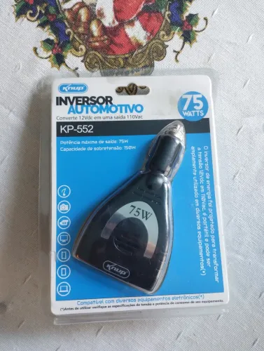 Inversor Automotivo Tomada Carro 75W 12Vdc 110V USB Veícular