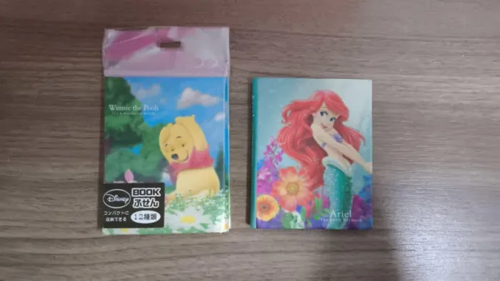 kit de livros post-it ariel e pooh