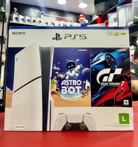 PLAYSTATION 5 COM LEITOR + 2 JOGOS NOVO/LACRADO