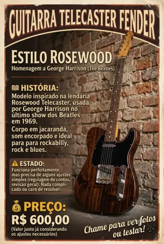 Vende-se guitarra fender telecaster