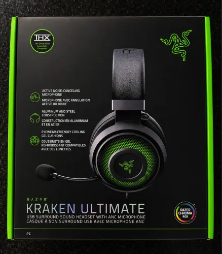 Headset fone Gamer Razer Kraken Ultimate RGB USB - THX 7.1 Competitivo PC