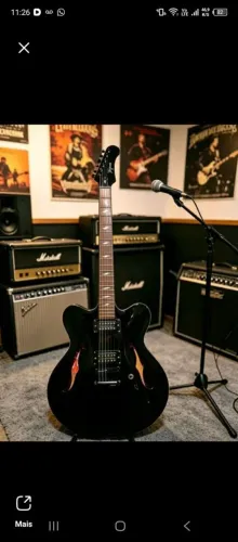 Guitarra top acústica coisa mais linda vendo ela se tiver um kit de prato completo troco