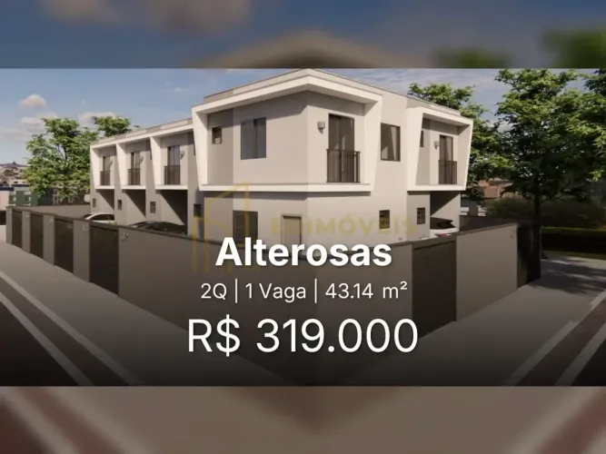 Alterosas: Casa com design moderno e área total de até 79 m²!