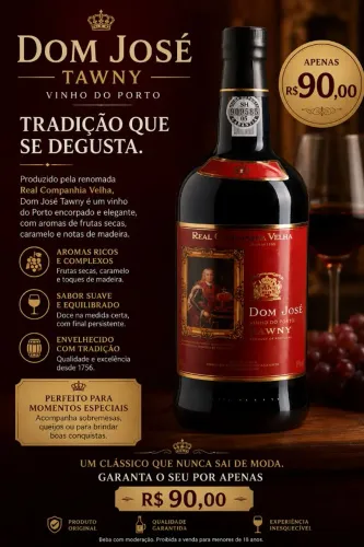 VINHO DO PORTO DOM JOSÉ TAWNY - 750ML