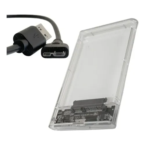 case para hd 2.5 transparente usb 3.0 sata 1000gb portátil