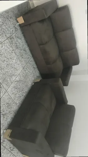 Sofá 2 e tres lugares Suede macio D33 Duravel Confortável Promoção