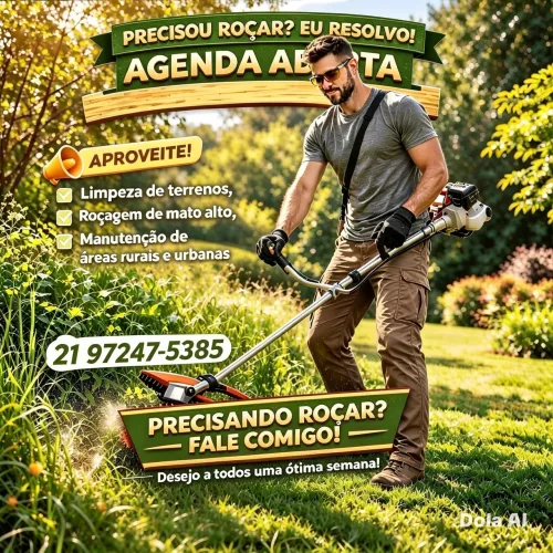 Roçador disponível na região