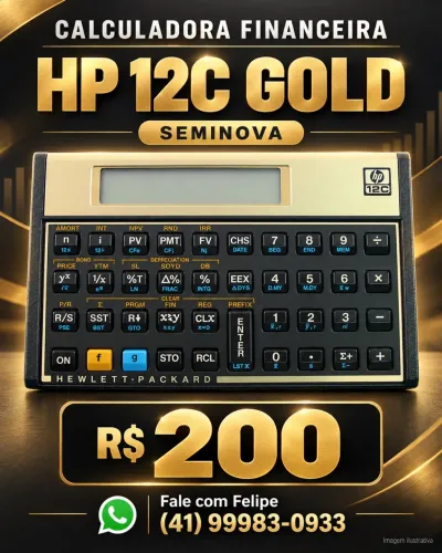 Calculadora financeira HP12c Gold
