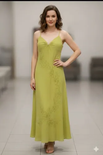 Vestido longo verde