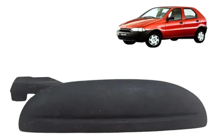 Macaneta Externa Porta Lado Direito Palio 1996 20 Preto Dianteira