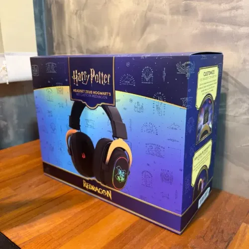 [Novo] Headset Redragon Zeus Harry Potter Hogwarts RGB Special Edition