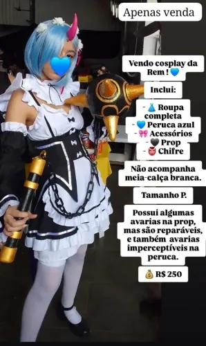 cosplay completo Rem de rezero
