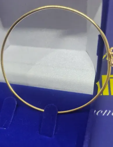 Bracelete Fio Redondo Ouro 18 Kilates Peso 2.15 Gramas Aro 57 mm Fio 2 mm