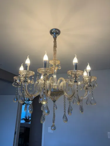 Lustre de cristal - 10 braços - Maria Tereza