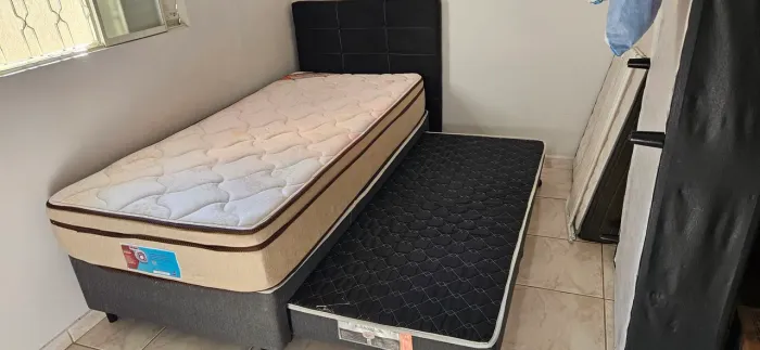 Cama Box Solteiro Castro com Bicama