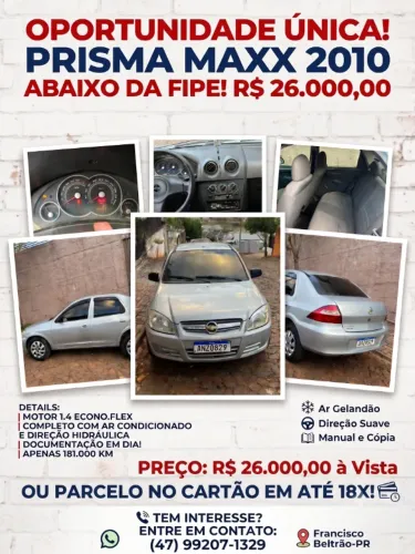 Chevrolet Prisma Sed. Maxx/ LT 1.4 8V Econof. 4P 2010