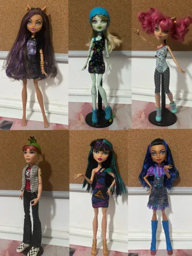 LOTE MONSTER HIGH 6 BONECAS 