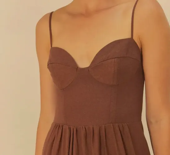 Vestido Farm marrom
