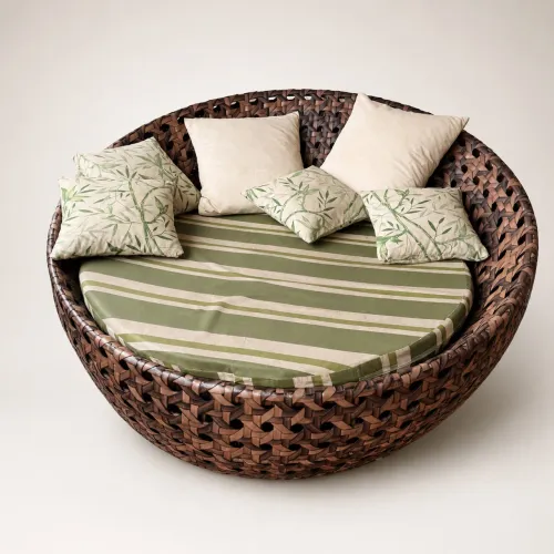 Namoradeira de Rattan Redondal Linda e Confortável