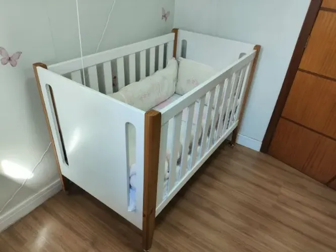 Berço Evolutivo Tom 3 em 1 com Pés Mel - Branco