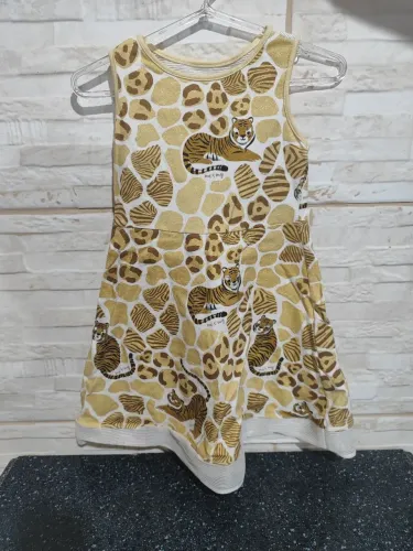 vestido oncinha infantil 
