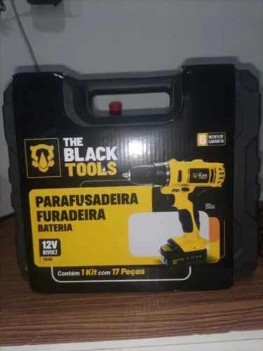 Furadeira e Parafusadeira Sem Fio 12V The Black Tools | Kit Completo!