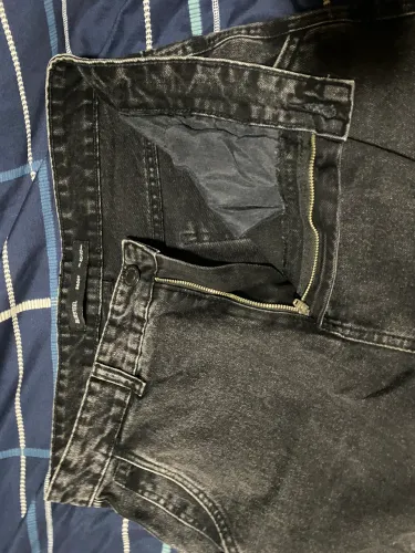 Calça baggy jeans preta