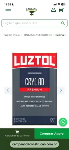 OPORTUNIDADE! Resina Impermeabilizante Luztol 18L