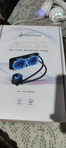 Water Cooler Rise Mode Black 240mm RGB - NOVO / Na Caixa