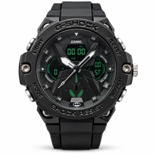 RELÓGIO MASCULINO BATMAN G-SHOCK PULSEIRA DE BORRACHA TEXTURIZADA