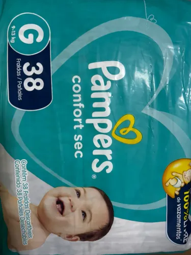 Fralda Pampers Confort Sec G 38 unidades