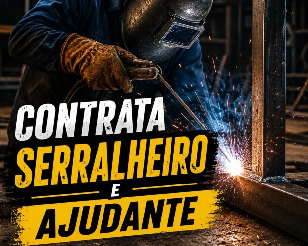 Serralheiro e ajudante de serralheria ótimos ganhos imediato