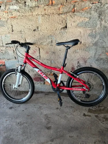 Bicicleta Caloi Wild XS Aro 20 | 7 Marchas | Shimano Tourney | Suspensão Dianteira