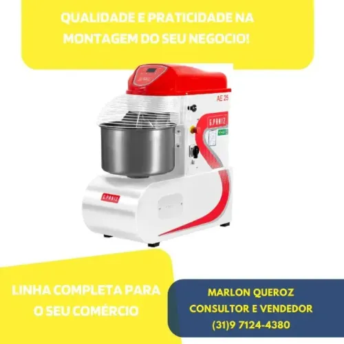 Amassadeira Espiral 25KG GPaniz Monofásica 220V