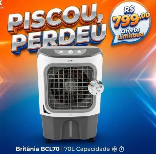 ? ATENÇÃO BANGU! Climatizador Britânia 70L 4 em 1 ? Ideal pra pessoas alérgicos