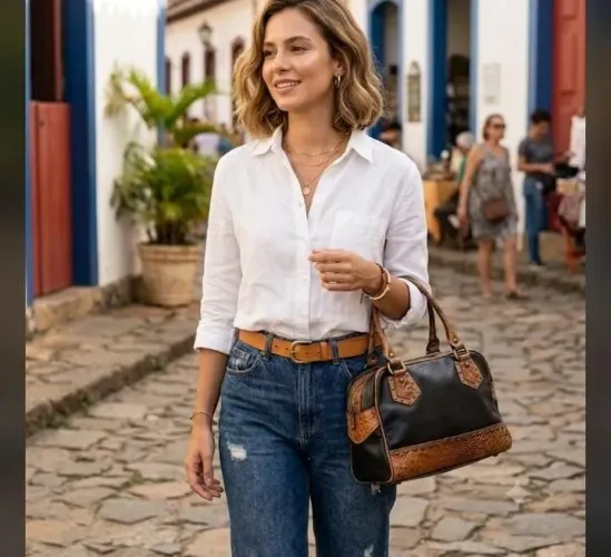 Bolsa em couro Legítimo Gianni sgai estilo boho modelo Baú!
