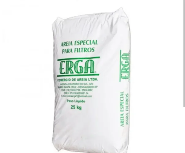 Areia especial para filtro de piscina 25 kg erga