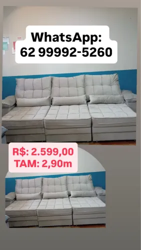 SOFÁ RETRÁTIL NOVO DE FÁBRICA