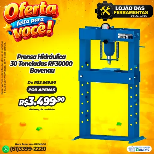 Prensa Hidráulica 30 Toneladas RF30000 Bovenau