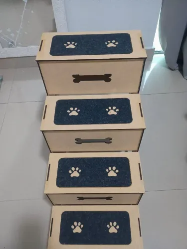 Escada pet para cama 4 degraus