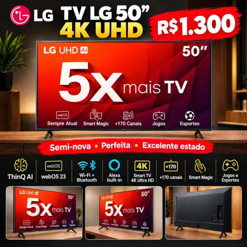 Smart tv 4k LG top de linha