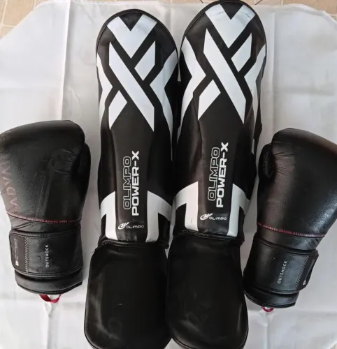 Kit Boxe/Muay Thai Outshock + Olimpo Power-X ? Seminovo