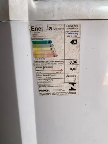 Máquina de Lavar Colormaq 12kg Automática 220V