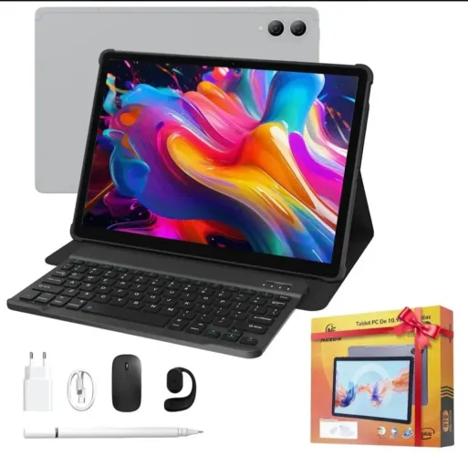 Niceele N10 Tablet 8gb Ram + 512gb Brindes Caneta Mouse Tela De 26cm 5g Prateado